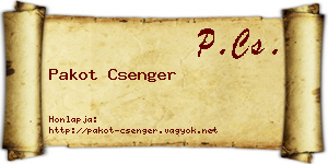 Pakot Csenger névjegykártya